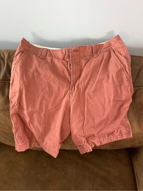 Old Navy Men's Coral Flat-Front Cotton Shorts